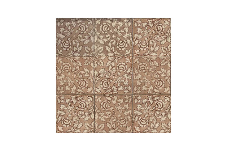 the patterned backsplash is made up of antique tile (the victorian \16) from so 21