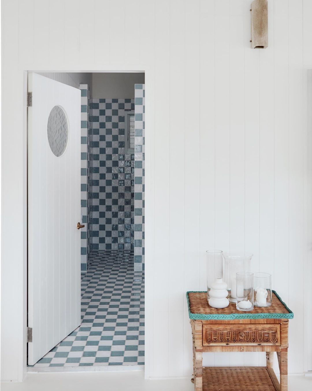 tiles run from floor to shower in a bathroom at sunny corner, a riverfront rent 21