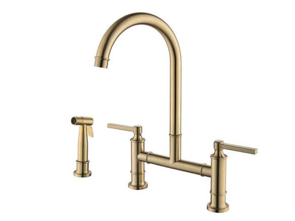 two handle kitchen bridge faucet 8