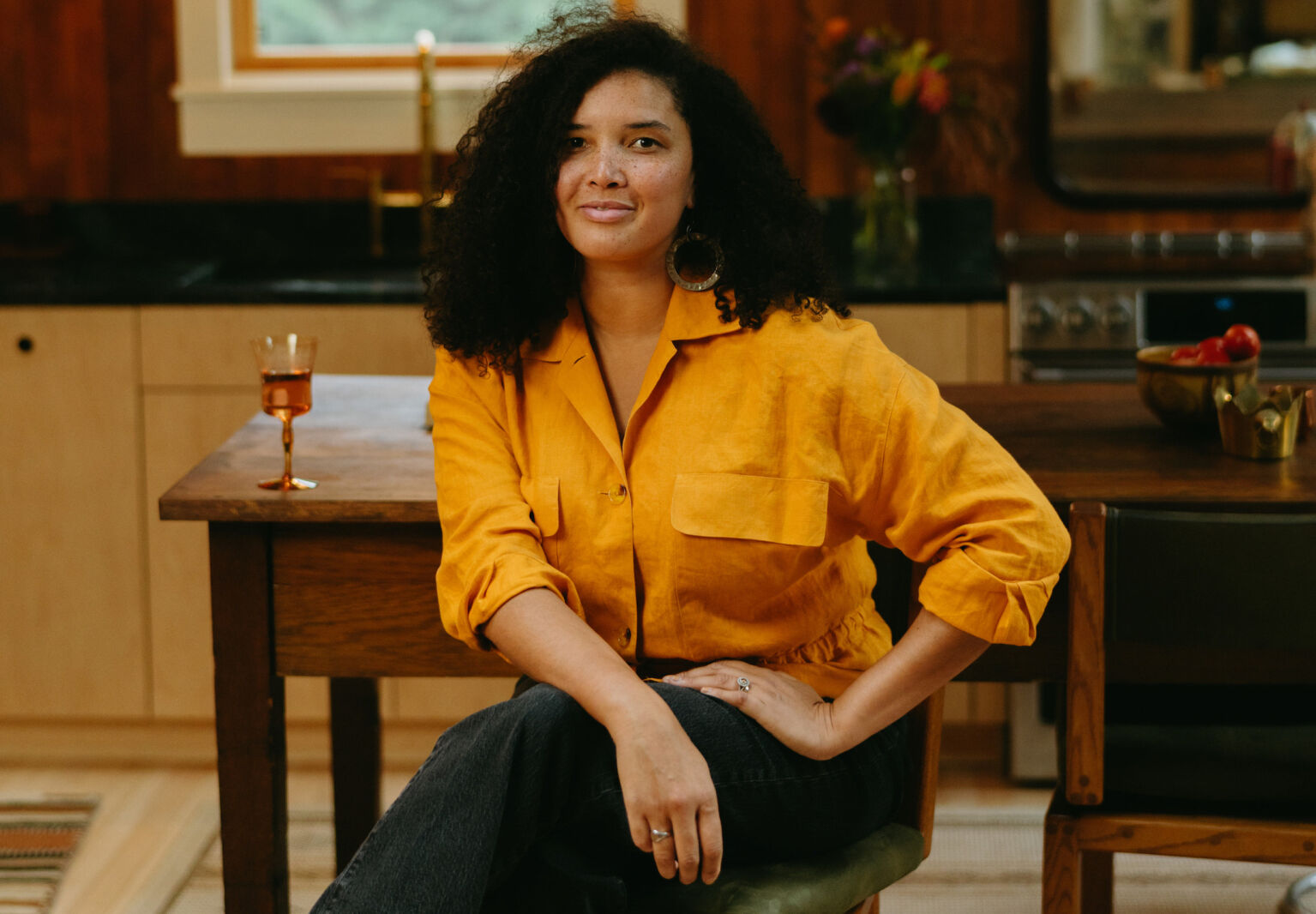 designer raisa sandrom in her own kitchen cara totman photo crop