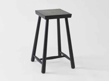 bcmt black low rung counter stool  