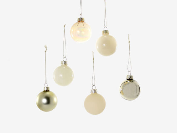 neutral bulb ornaments (set of 6) 15