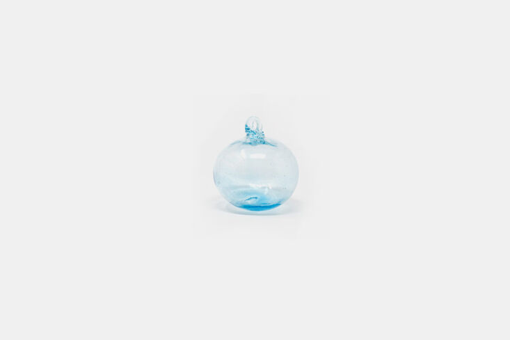 the la soufflerie hand blown recycled glass ornament in turquoise is €7  19