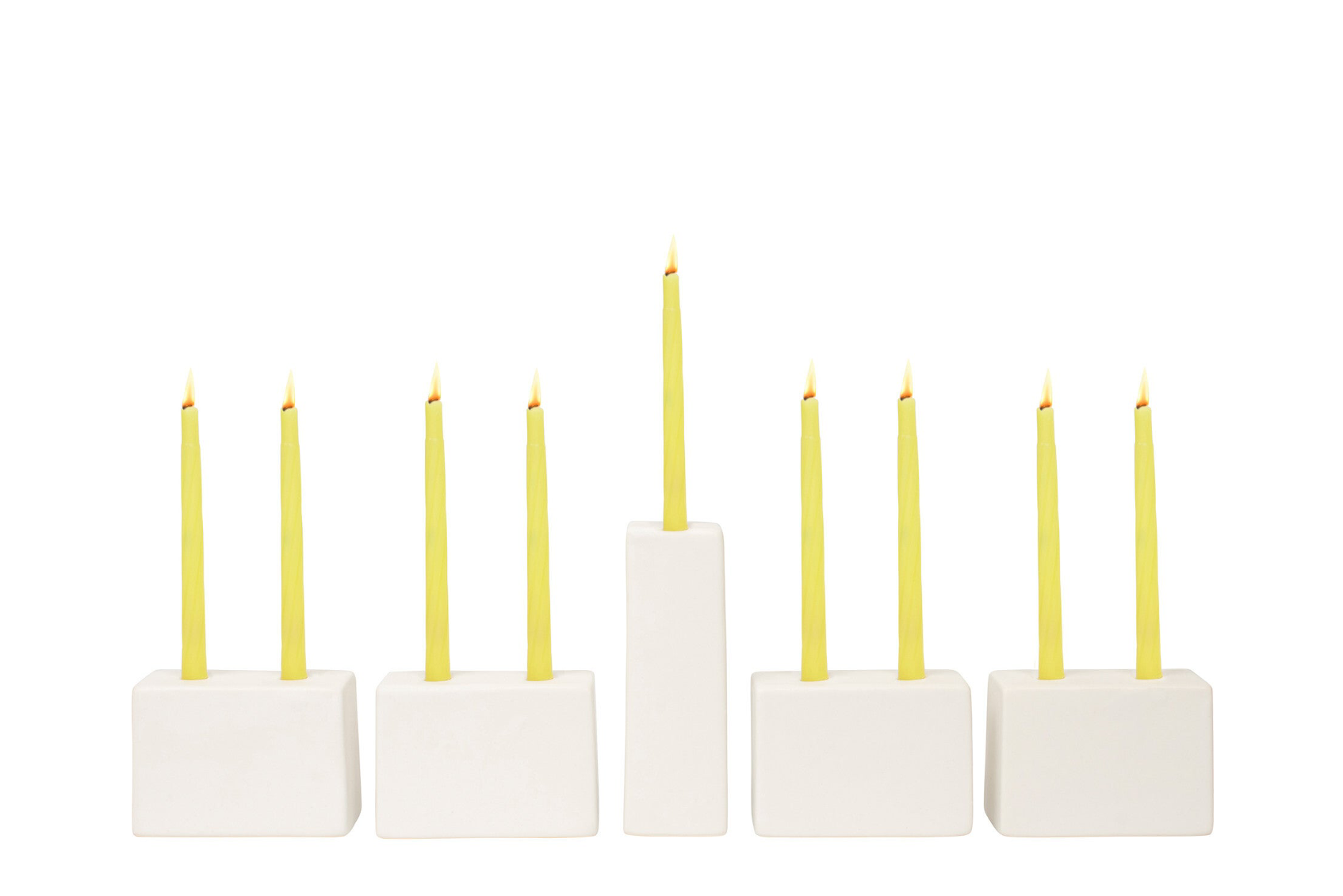 the licht blox menorah by chai modern is composed of four freestanding blocks a 19