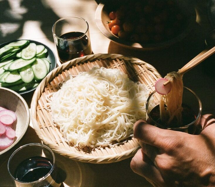 an ozu summer special: somen, japanese cold noodles. photograph by jaimie lewis. 19