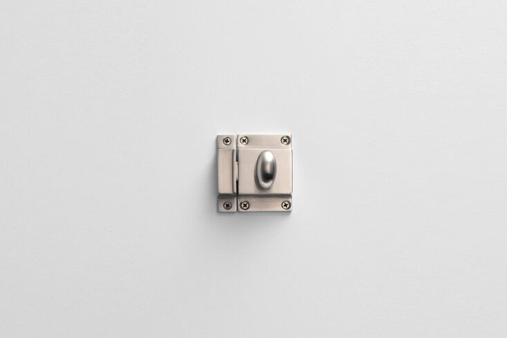 the davenport cabinet latch in satin nickel is \$39 at schoolhouse. 24