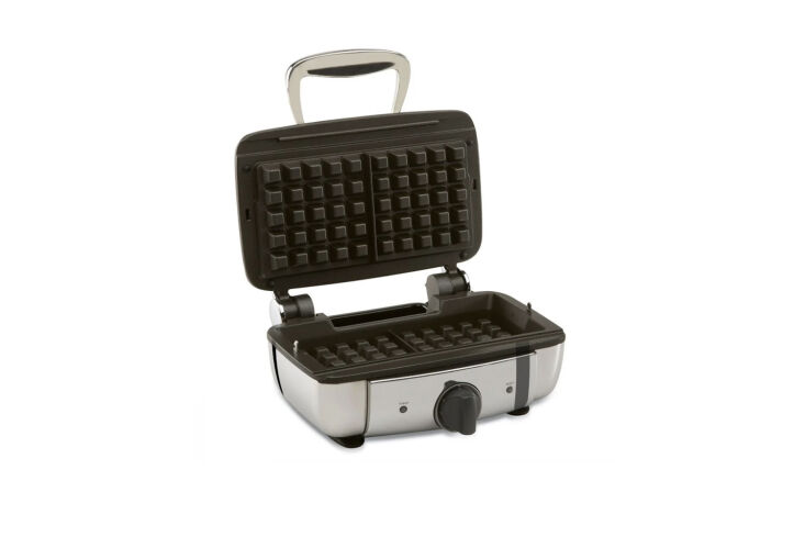 the waffle maker i chose (thanks to the rec via heidi swanson) is the all clad  12