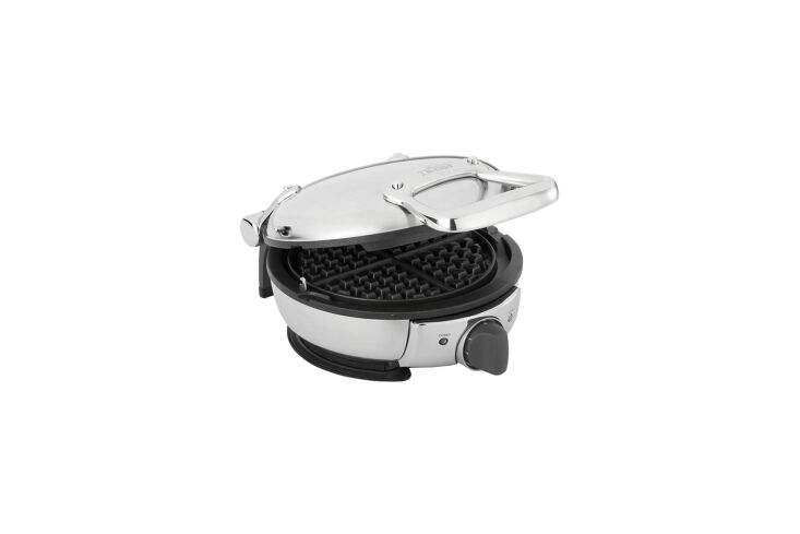 for those interested in the circular shaped waffle, the all clad waffle maker d 13