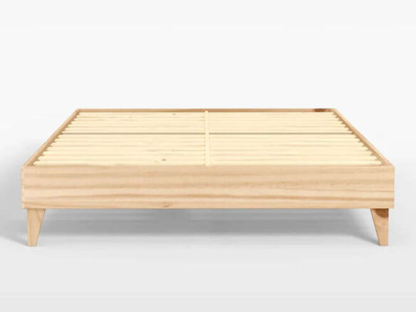 Simple Acacia Wood California King Platform Bed portrait 41