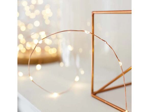 warm white led copper micro fairy lights 8