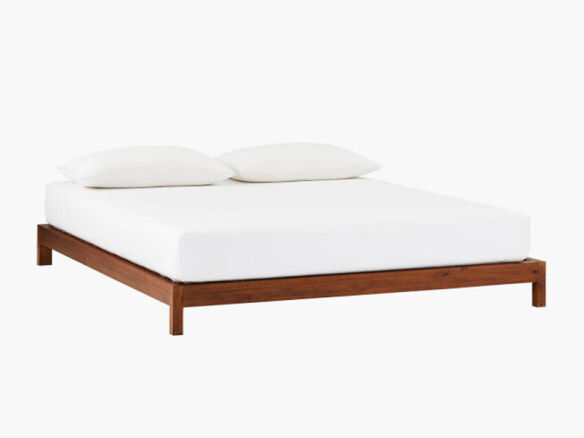 simple acacia wood california king platform bed 12