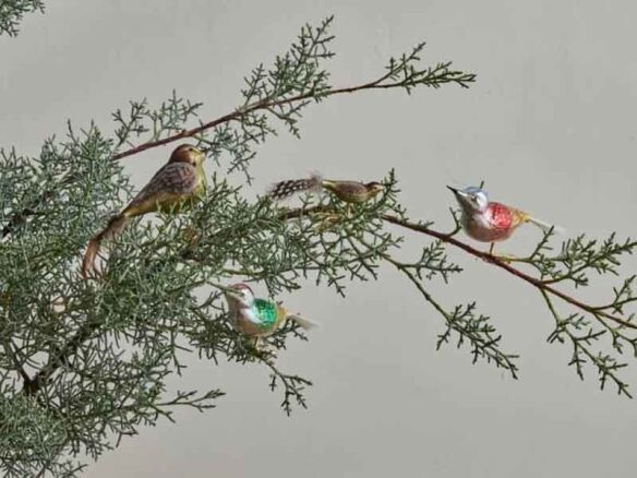 glass bird clip ornament 10