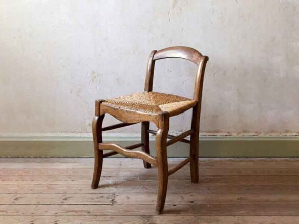 country chair with original rush seat 18