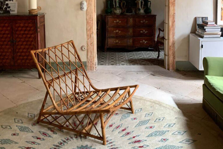 source a similar vintage rattan chair from atelier vime in provence. shown here 21