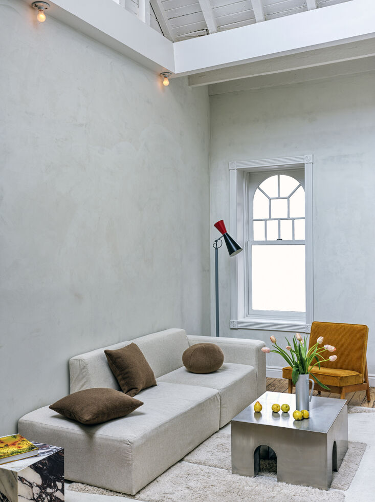 a le corbusier parliament lamp is the only hint of red in this \2\20;not 28