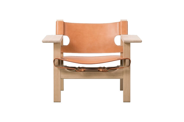 the børge mogensen spanish chair was designed for fredericia in \1958 and  12