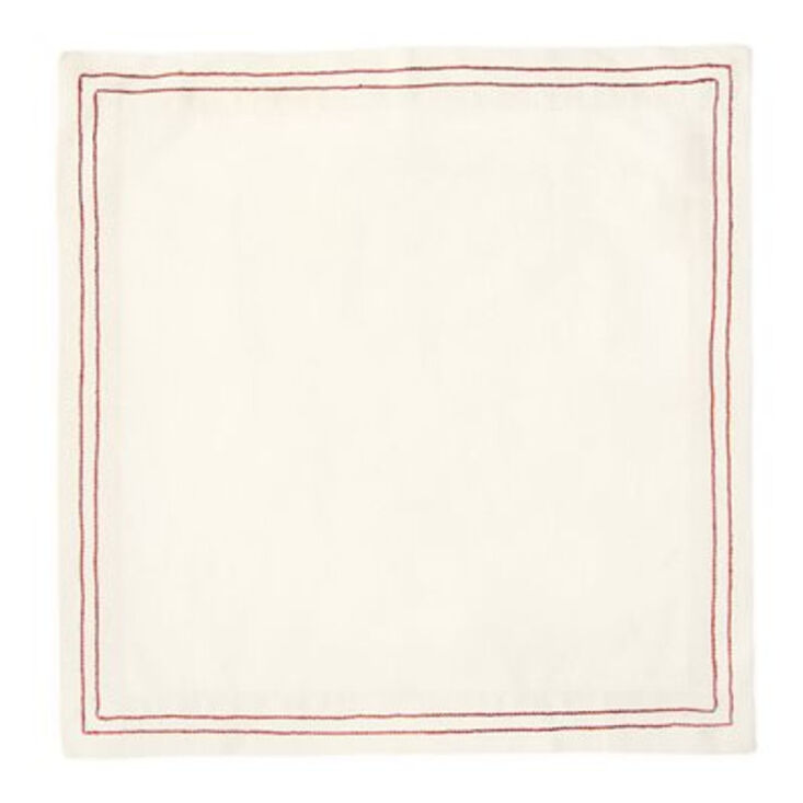 sets of two hand embroidered cotton napkins are \$\16.\25 and available in whit 25