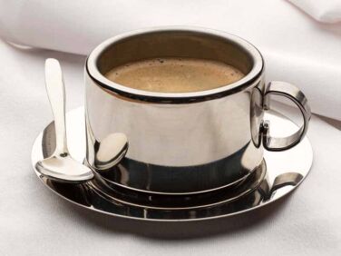insulated stainless steel coffee cup saucer   1 376x282
