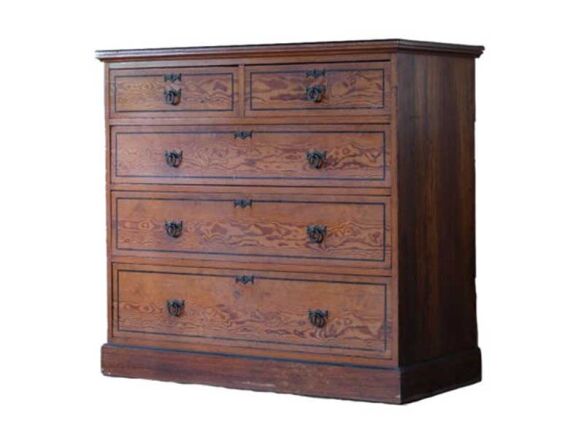 19th century aesthetic movement pitch pine chest drawers 10