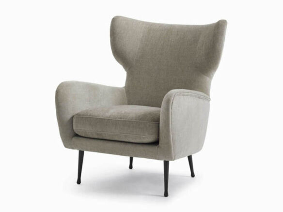 west elm lucia wing chair metal legs   2 584x438