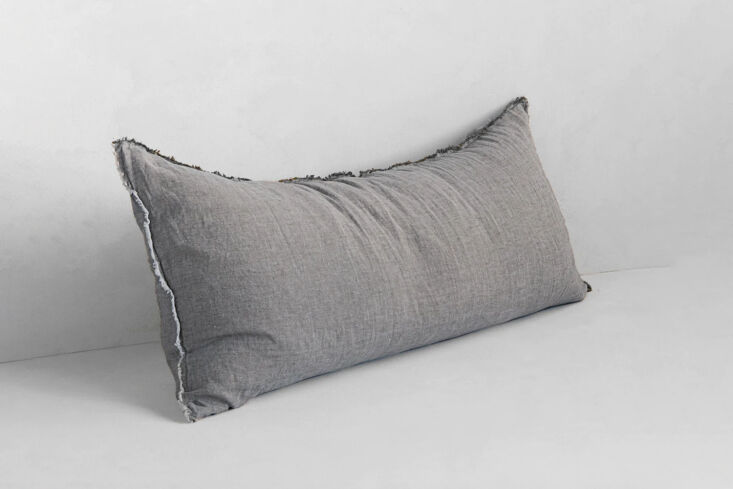 at hale mercantile co., the flocca linen body pillow, shown in rok, is made of  19