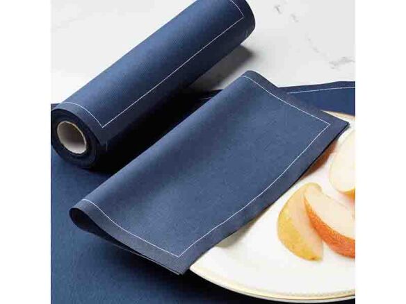 petrol blue cotton luncheon napkins 15