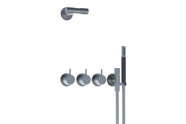 another minimalist model from vola, the vola thermostatic shower set (547\1r 08 22