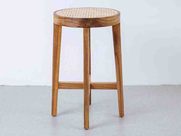 jeanneret round counter stool 15