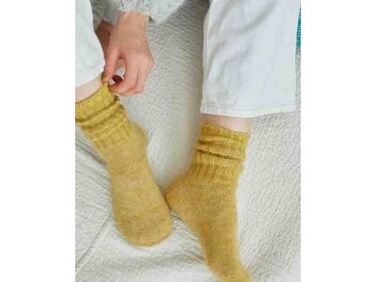 fog linen socks yellow   1 376x282