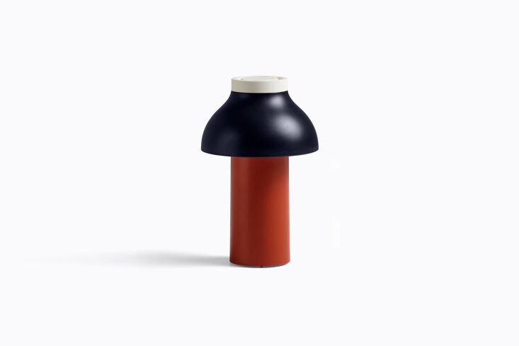 the hay pc portable lamp comes in an array of characterful color combinations;  18