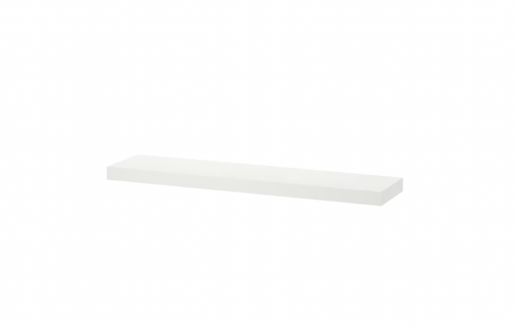 ikea offers several basic white shelving options. this lack wall shelf in white 20
