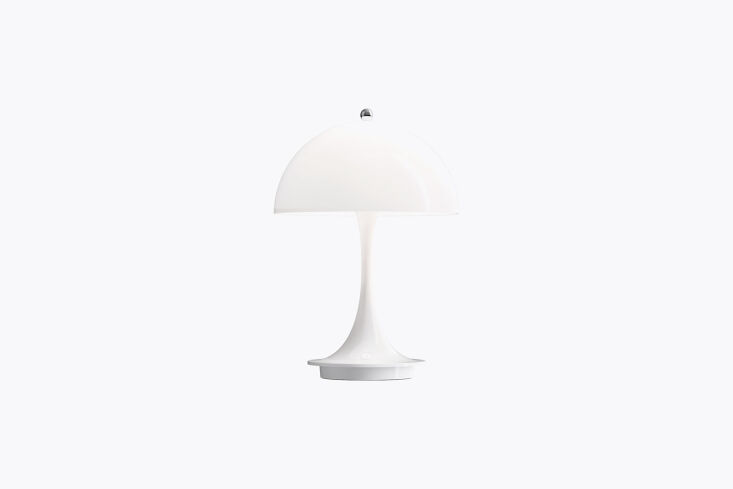 the louis poulsen panthella portable lamp in opal is \$344.\25 at design within 21
