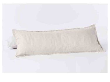 organic relaxed linen lumbar pillow cover   1 376x282