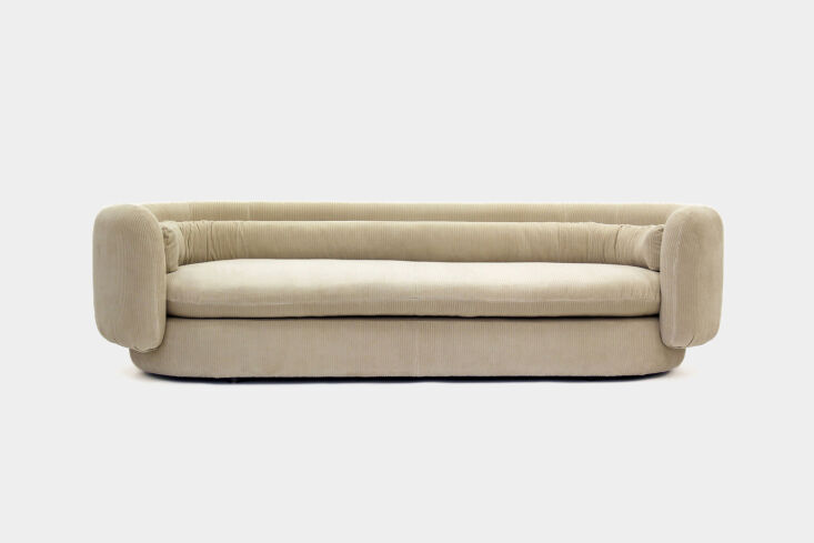 designed by philippe malouin for scp, the group 3 half seat sofa in phlox 0\2\1 19