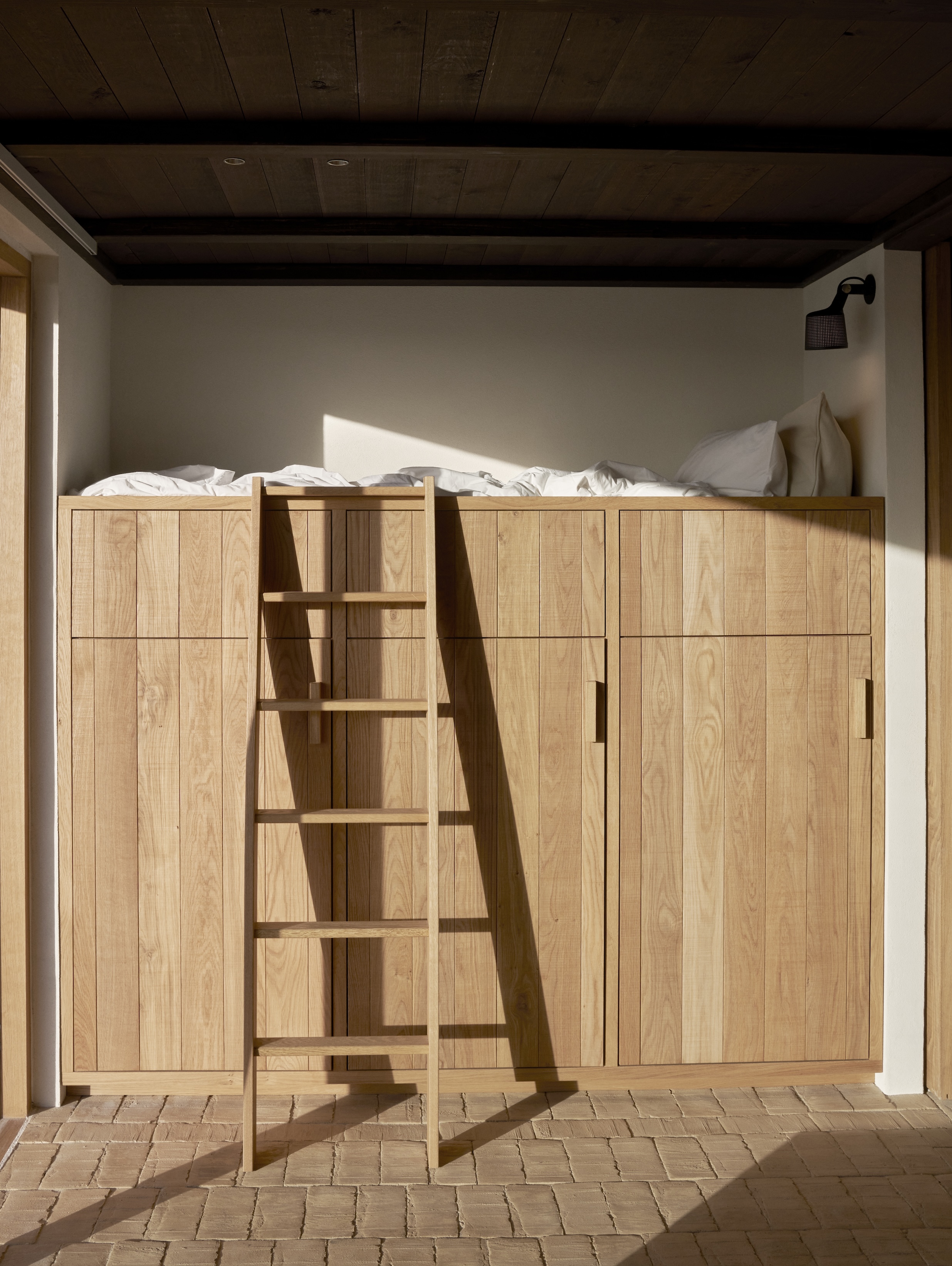 in addition to double beds, two of the three bedrooms have built in bunks with  31