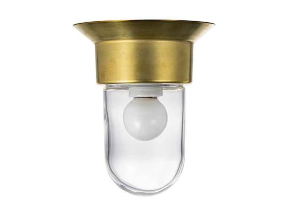metal lounge light brass clear capsule 11