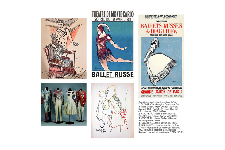and the inspiration: ballets russes, theatre de monte carlo, jean cocteau, et a 23