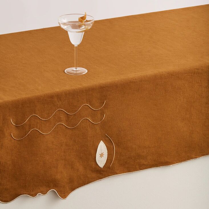 the tête à tête tablecloth is \$\187. all of the table linens ar 17