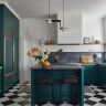 kitchen of the week: a zesty colorblocked cook space (and bath), before + after 14