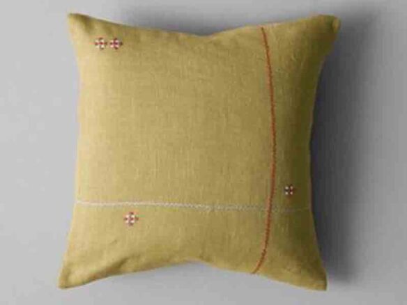 embroidered linen square pillow cover 13