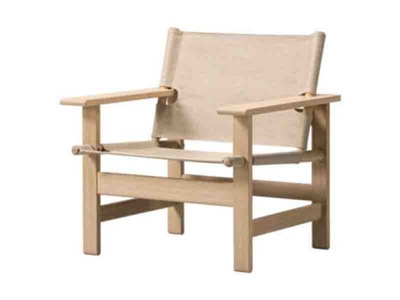 fredericia canvas chair soaped oak natural canvas   1 584x438