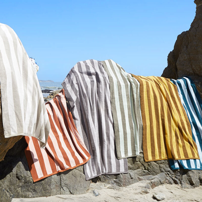hny striped terry towels  