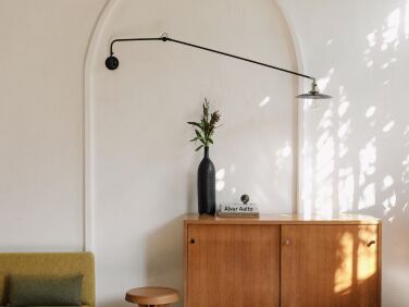 wo and we w two arm high wall lamp  
