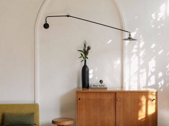 wo and we w two arm high wall lamp  