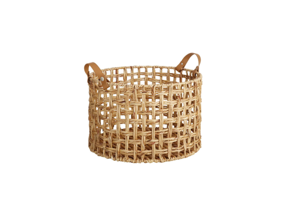 honeybloom round weave water hyacinth storage basket 10