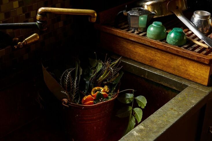 alice waters\2\17; compost pail and wooden dish rack, coming (soon, we h 28