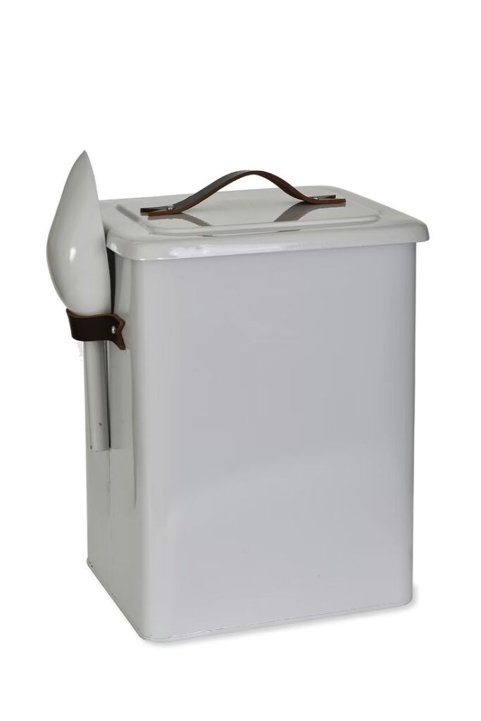 Stowell Pet Food Storage Bin in Chalk White - Large
