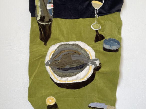 andrew pierce scott tabletop tapestry sole 2 made from scrap fabric 7  