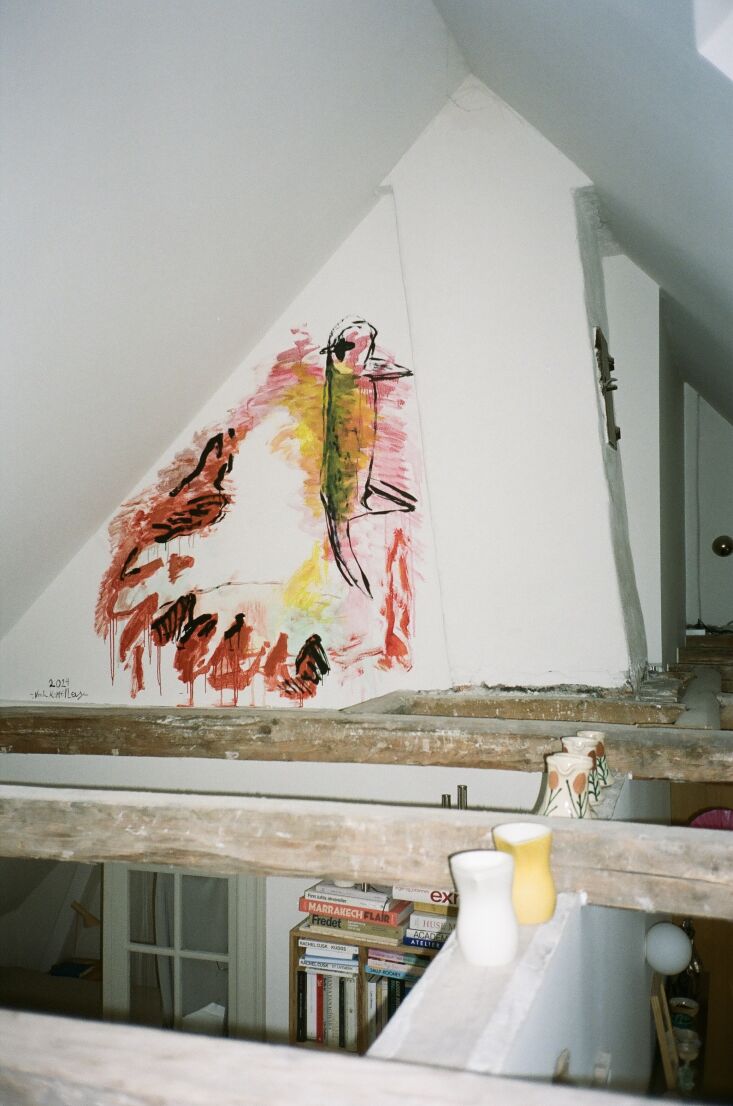 noah kopel levy painted directly on the attic wall. \2\20;noah and i had 22