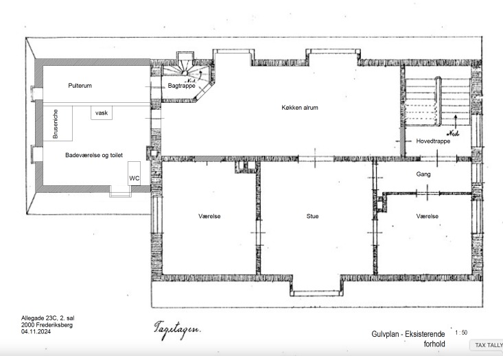 in addition to opening up the attic, freja took down a wall to create the kokke 36